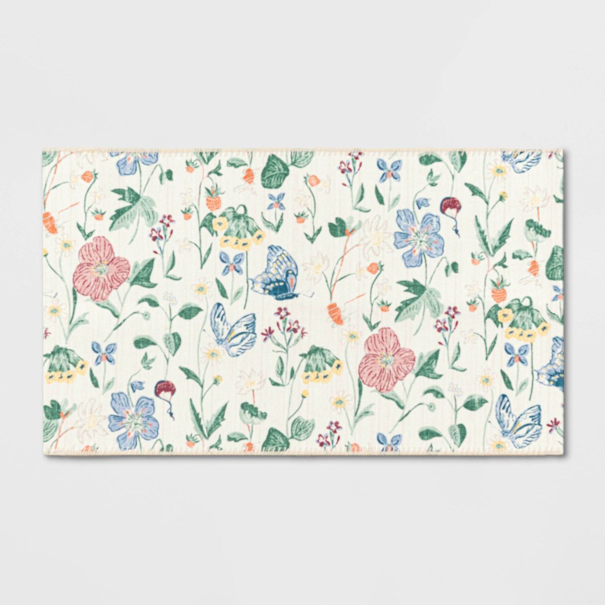 1'8"x2'10" Floral Print Rectangle Woven Indoor Accent Rug - Threshold™ | Target
