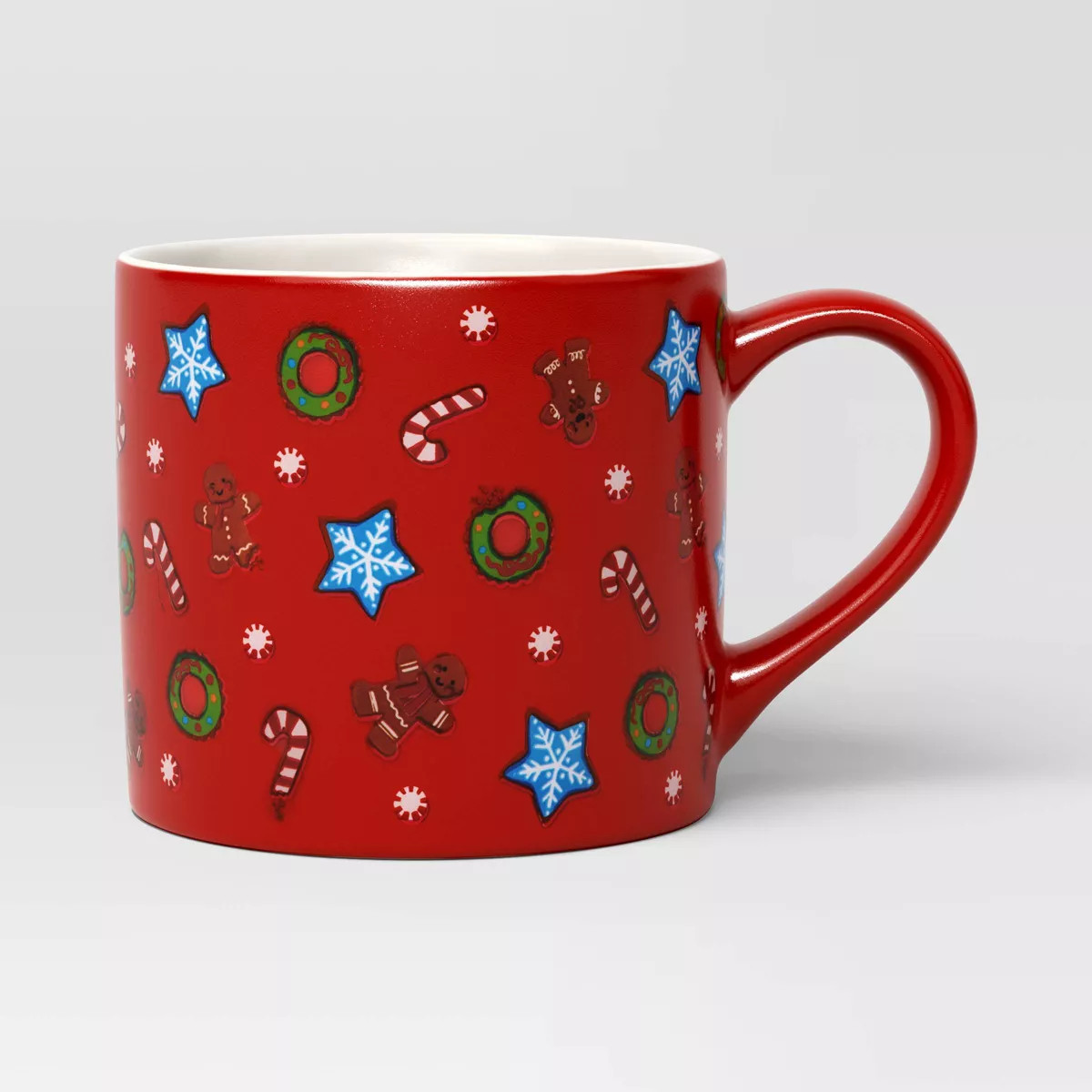 15.5oz Stoneware Christmas Holiday Print/Peppermint Mug - Wondershop™ | Target