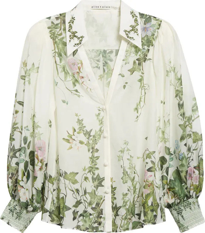 Charis Cotton & Silk Shirt, Alice + Olivia Blouse, Alice and Olivia Shirt, Nordstrom Top, Nsale Tops | Nordstrom