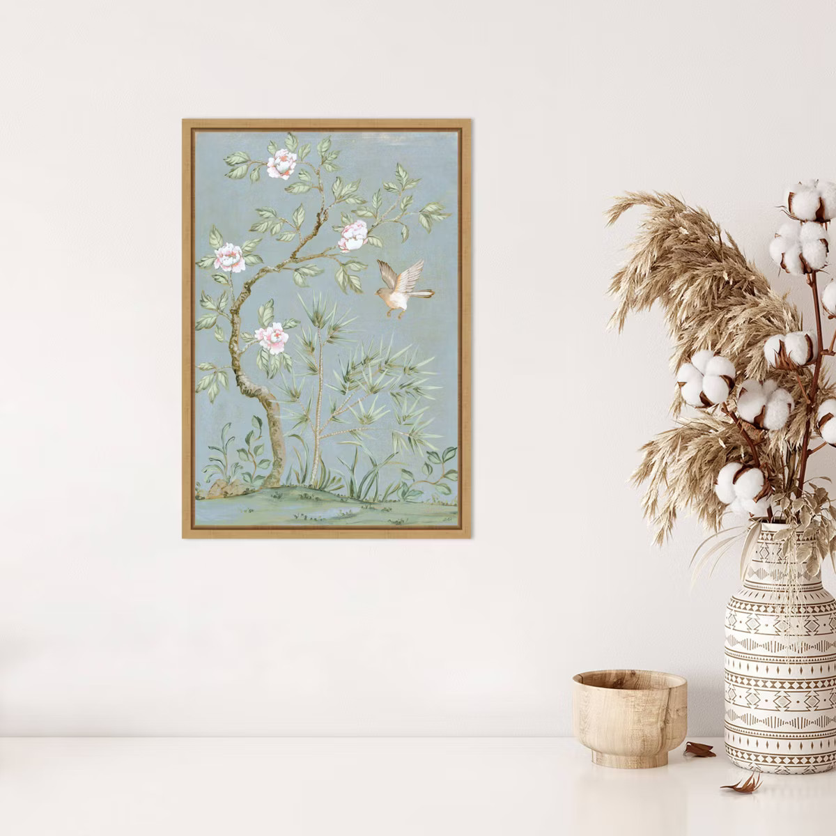 Amanti Art 16"x23" Spring Flower Mural II Blue by Julia Purinton Framed Canvas Wall Art Print: Mo... | Target