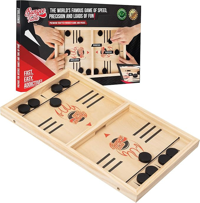 Bungee Table - Large Fast Sling Puck Game - Fast-Paced Fun for a Family Game Night or for a Party... | Amazon (US)