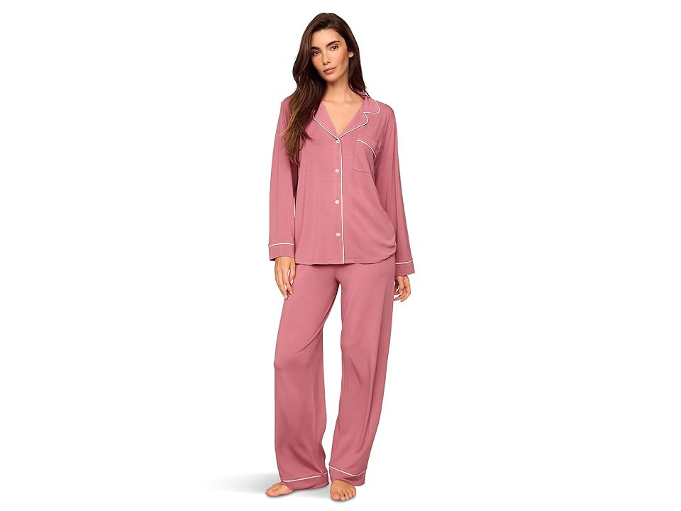 Eberjey Gisele - PJ Set Women's Pajama Sets Berry Blush/Ivory: 2XL | Zappos.com