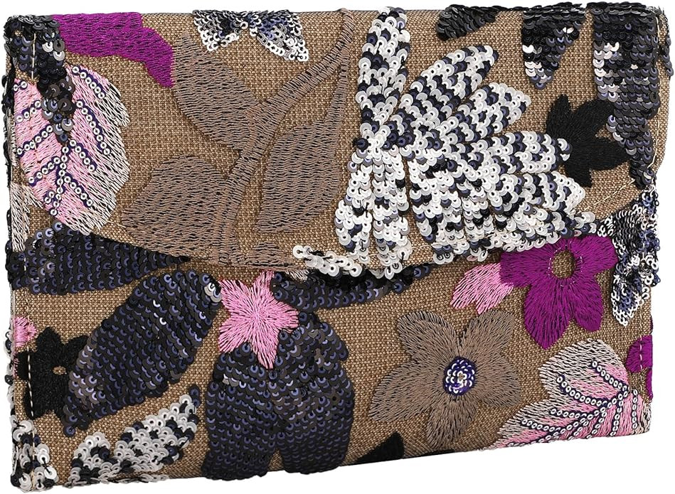 Clutch Purses for Women Floral Evening Clutch for Wedding Party Embroidery Sequin Beaded Evening ... | Amazon (US)