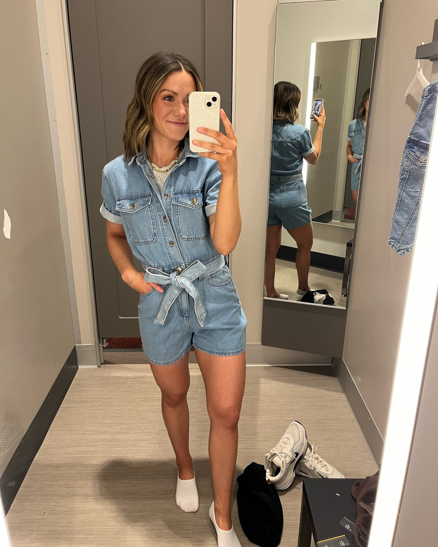 the best target find to date. This denim romper is so cute and I can’t wait to style it! I feel like this could be dressed up or down so easy. It’s TTS, and I’m wearing a size 4. 

#LTKstyletip #LTKxTarget #LTKfindsunder50