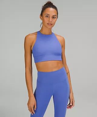 lululemon Energy High-Neck Longline Ribbed Bra Medium Support, B–D Cups | Lululemon (US)