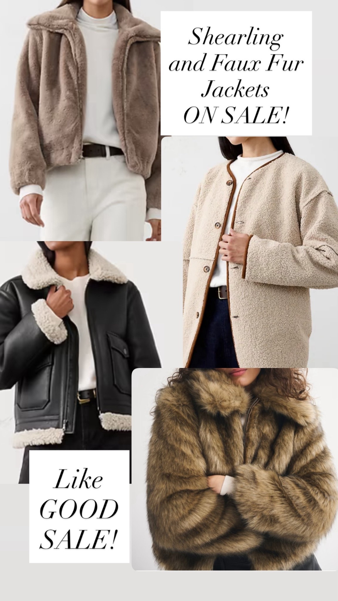 Cute shearling and faux fur jackets on sale!!! 

#LTKGiftGuide #LTKSaleAlert