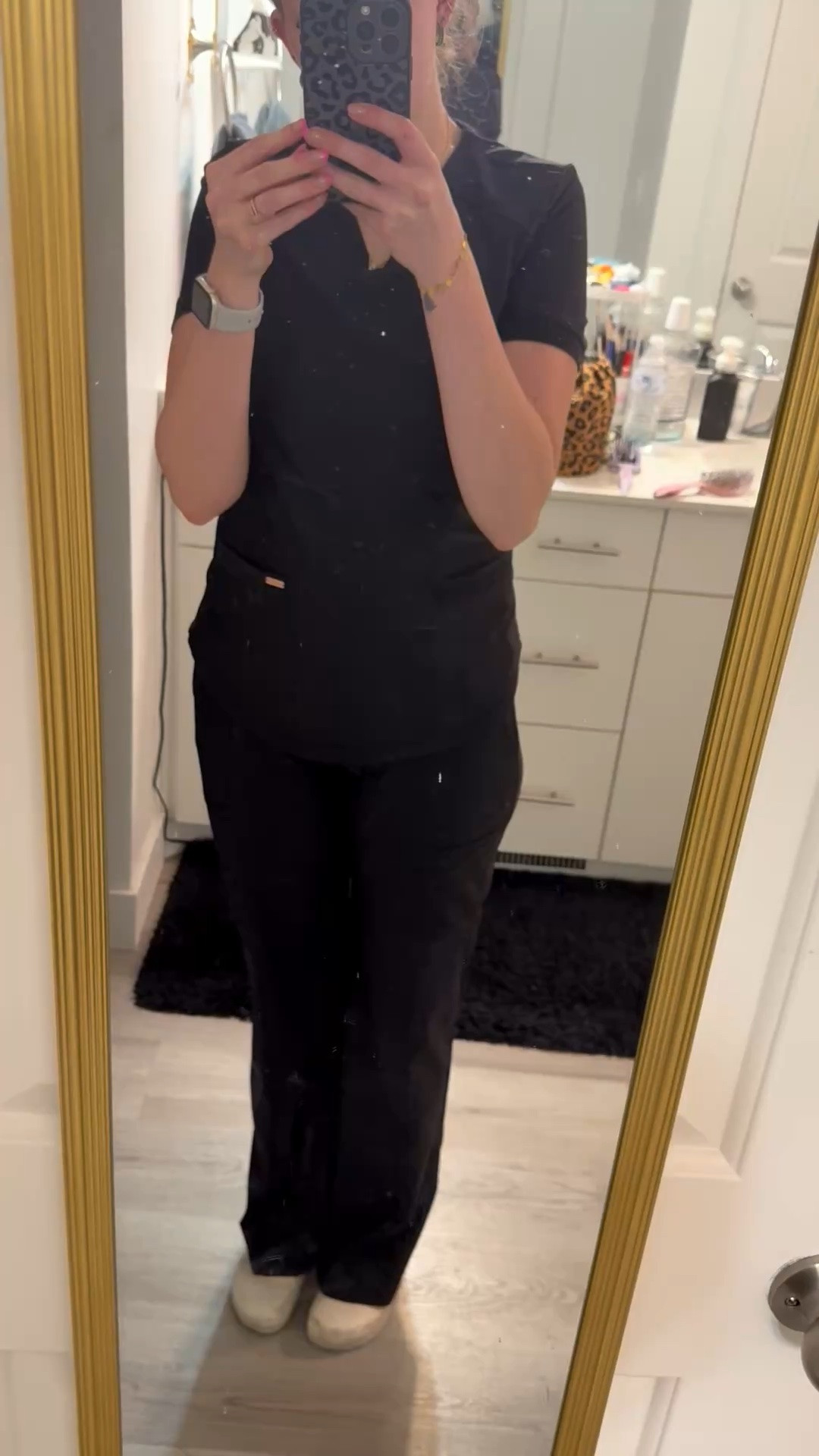 Cherokee form scrubs are so comfy and body friendly high waisted stretchy I’m wearing a size small in both. Pants are tall length in their new wide leg style(not available on Amazon) they also have their tapered leg and jogger style with the one and two pocket style shirts! I usually get regular length in those

#LTKWorkwear #LTKTall #LTKootd
