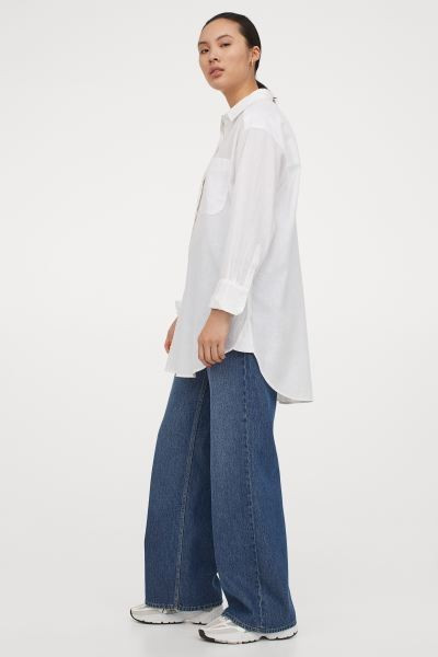 Oversized Linen-blend Shirt | H&M (US + CA)
