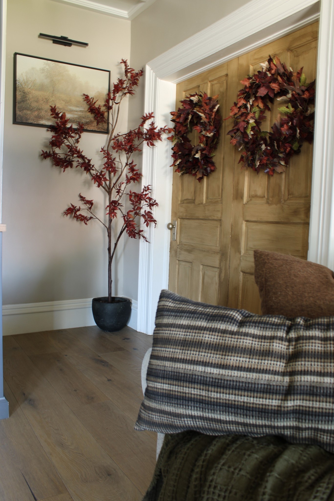 Fall Decor | Autumn Tree | Autumn Canvas Picture | Fall Wreath | Moody Throw Pillows | Living Room Styling | Interiors Double Doors

#LTKHome #LTKSeasonal