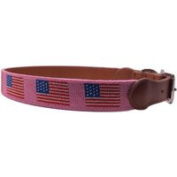 Pink American Flag Needlepoint Dog Collar, Needlepoint Patriotic Collar | Etsy (US)