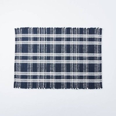 Windsong Indoor/Outdoor Plaid Scatter Rug Navy - Threshold™ designed with Studio McGee | Target