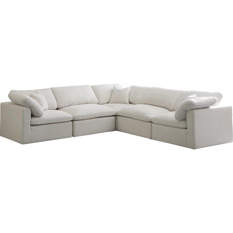 CREAM Velvet Cloud 5C Modular Down Filled Reversible Sectional Soflex Modern - Walmart.com | Walmart (US)