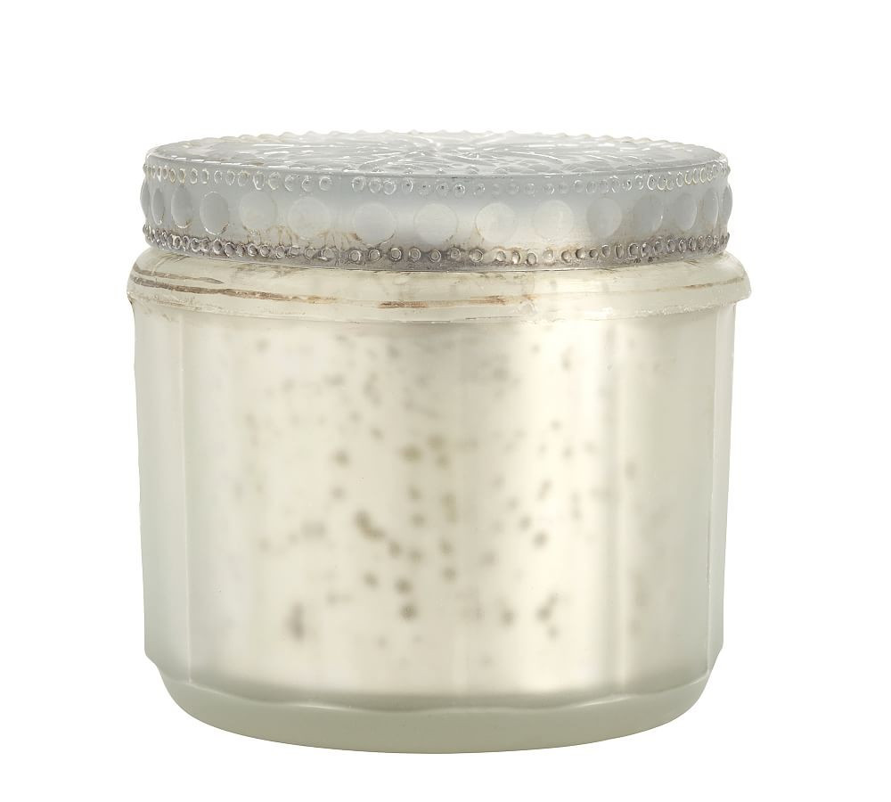 Crystal Lidded Glass Candle Pot, White Spiced Pomander - Large | Pottery Barn (US)