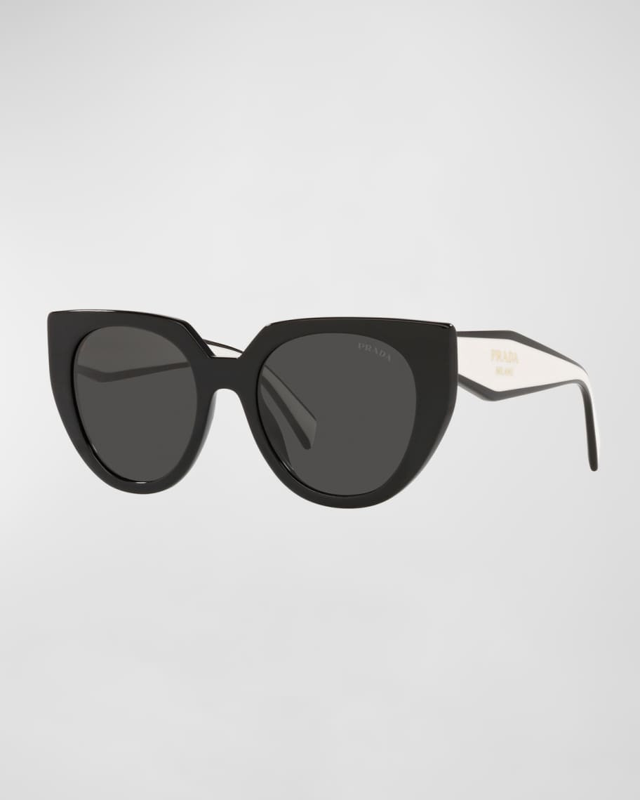 Prada Two-Tone Acetate Cat-Eye Sunglasses | Neiman Marcus