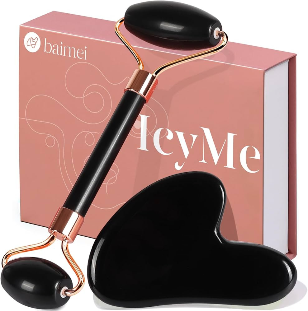 BAIMEI Jade Roller & Gua Sha Set Face Roller and Gua Sha Facial Tools for Skin Care Routine and P... | Amazon (US)