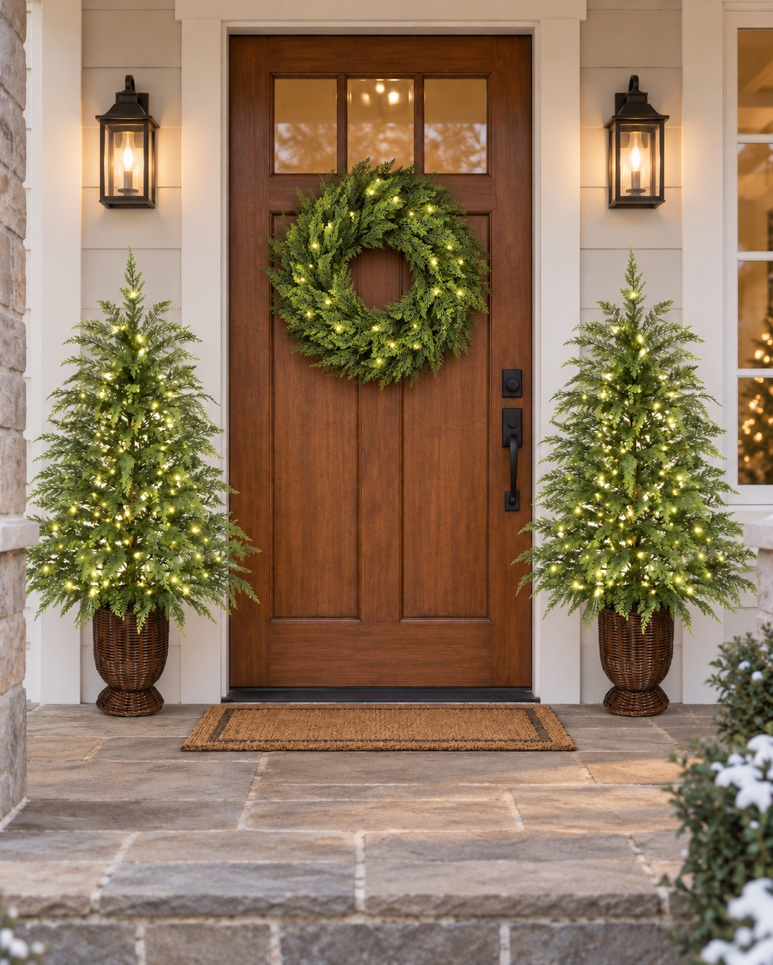 Christmas affordable tree and wreath 

 #LTKSeasonal #LTKHome