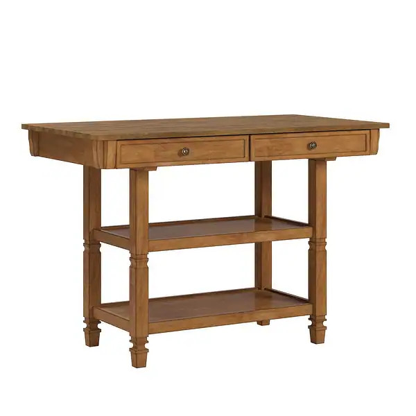 Elena 2-tone Antique Kitchen Island Buffet by iNSPIRE Q Classic - Oak | Bed Bath & Beyond