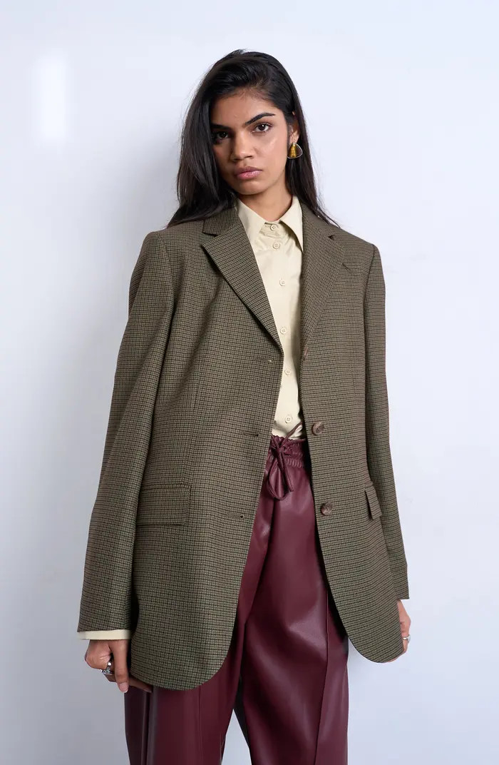 Topshop Oversize Houndstooth Blazer | Nordstrom | Nordstrom