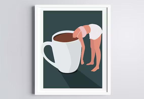 Coffee Lover Art Print Instant Download Print - Etsy | Etsy (US)