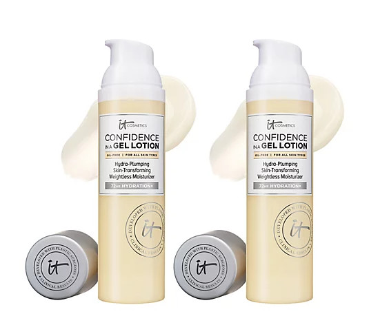IT Cosmetics Confidence in a Gel Lotion Hydra-Plumping Moisturizer Duo | QVC