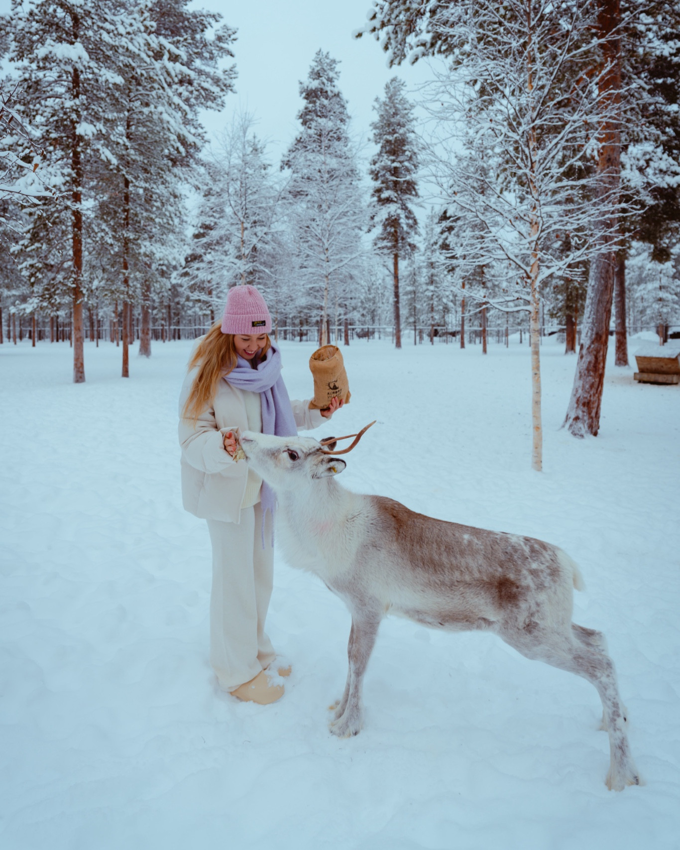 Parka in medium, pants in XS