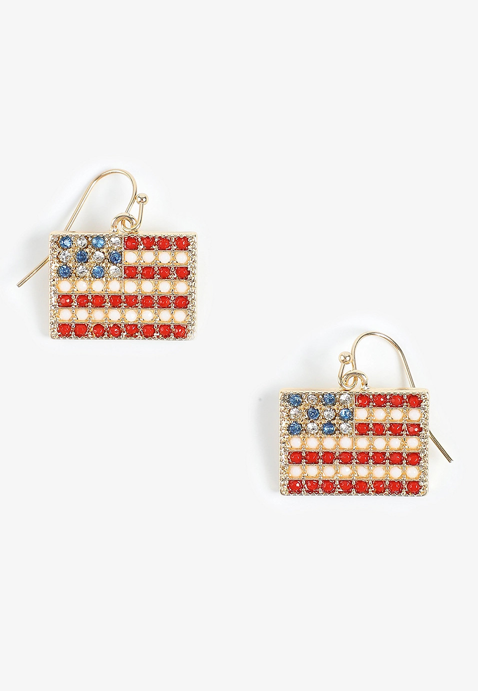 Americana Rhinestone Drop Earrings | Maurices