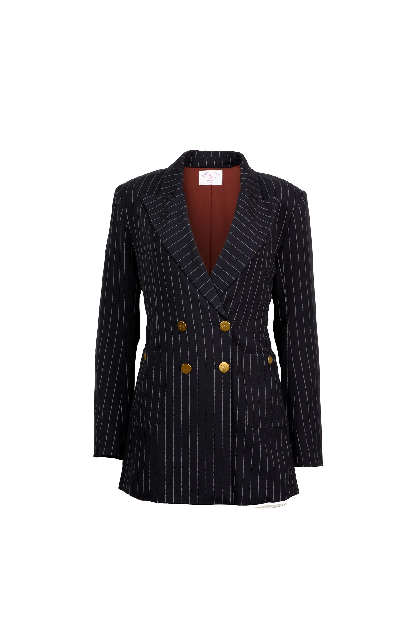 The New York Minute | Women's Pinstripe Blazer Jacket | PWR WMN LLC