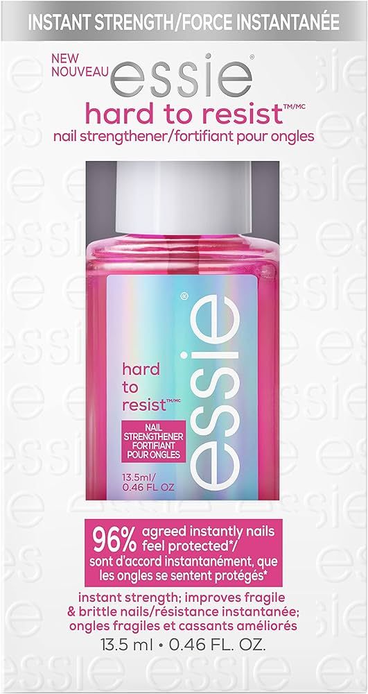 essie Nail Care, 8-Free Vegan, Hard To Resist Nail Strengthener, Glow and Shine, pink tint, 0.46 ... | Amazon (US)