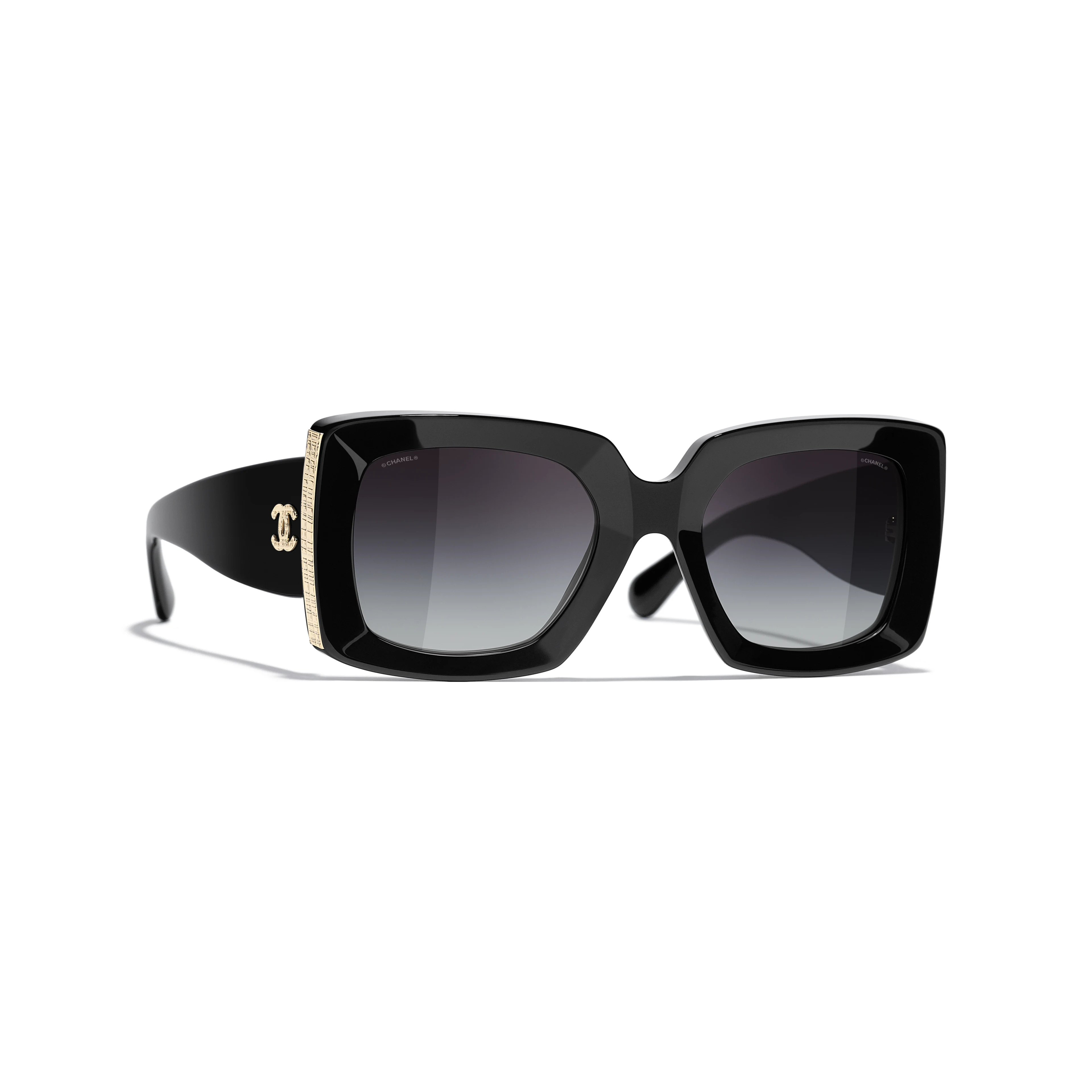 Sunglasses: Rectangle Sunglasses, acetate — Fashion | CHANEL | Chanel, Inc. (US)