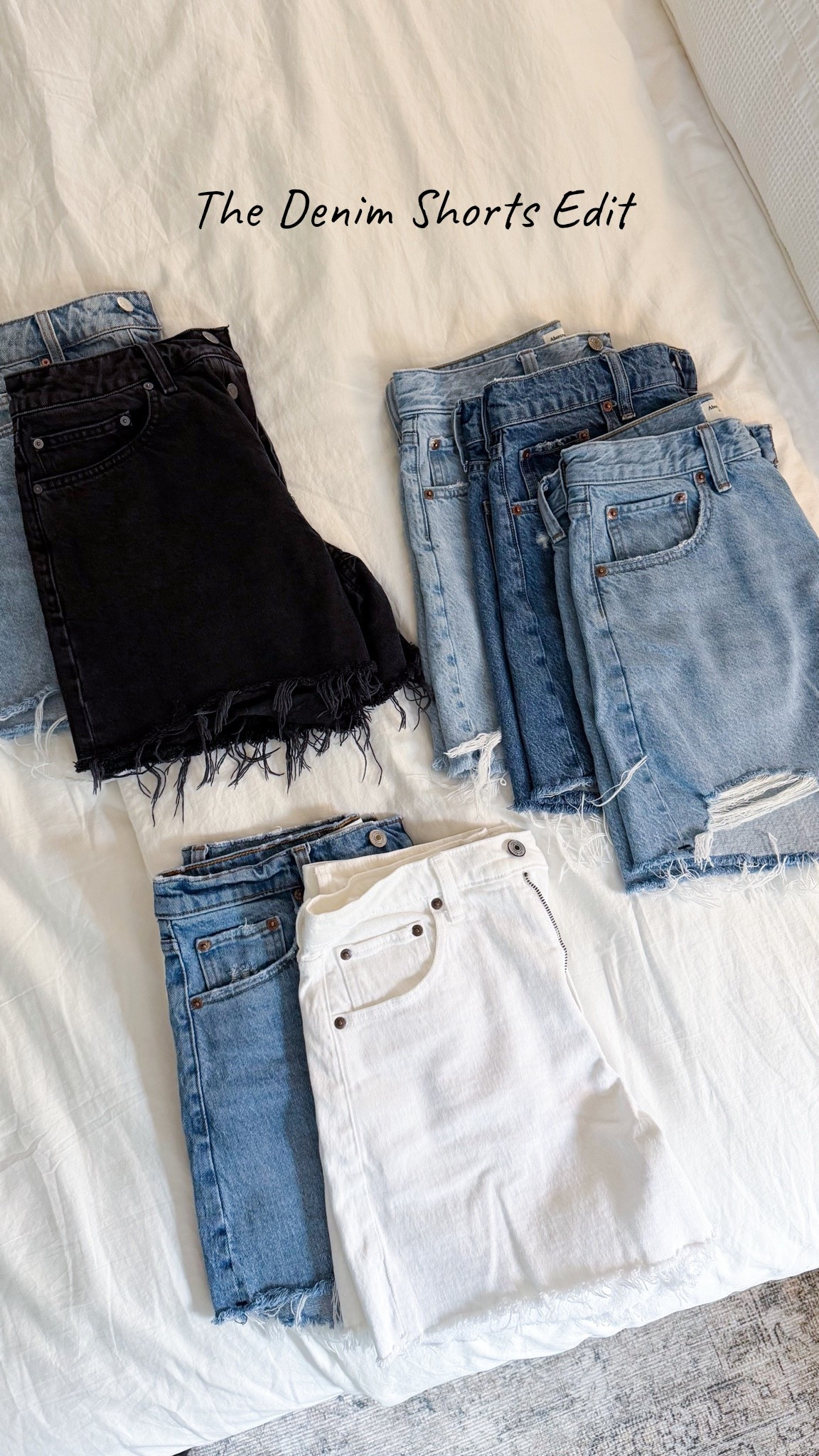 The denim shorts I’m wearing this summer (all fit TTS for me!)