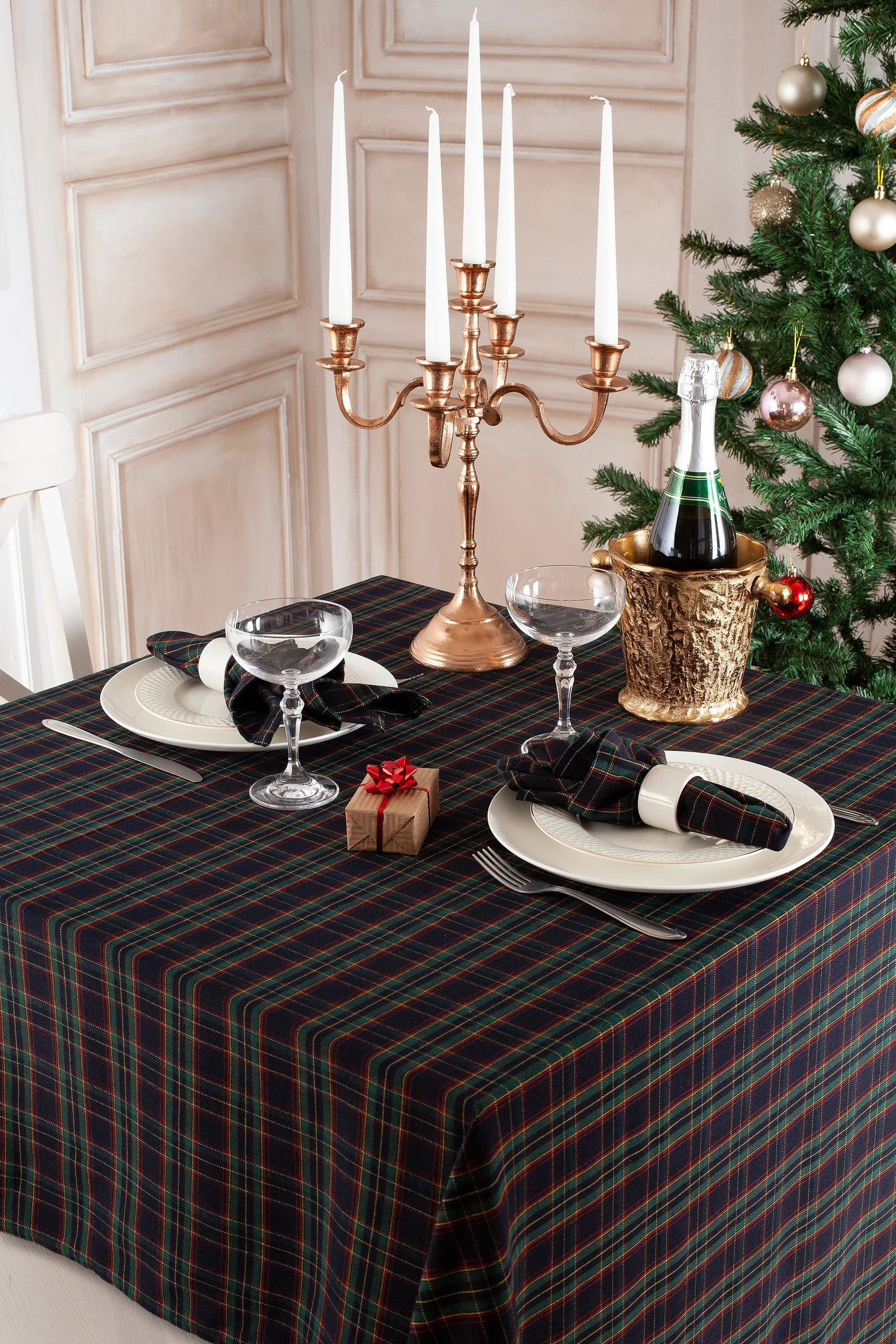 Green Plaid Tablecloth - Etsy | Etsy (US)