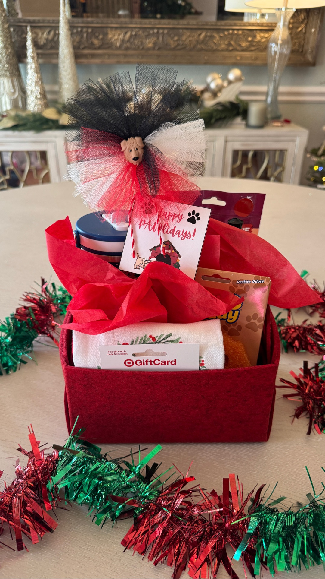  you’re gifting a pet sitter or dog lover, save this idea 🐶🎁
I made this DIY pet-inspired gift for Dior’s pet sitter and it turned out so good. From the dog tumbler to the Scrub Daddy, festive kitchen goodies, treats for the pups, and a Target gift card — it’s practical, thoughtful, and totally theme-worthy.

PetLoverGift
#PetSitterGift
#DIYGiftIdeas
#DogMomLife
#giftideas

#LTKGiftGuide #LTKSeasonal #LTKHoliday