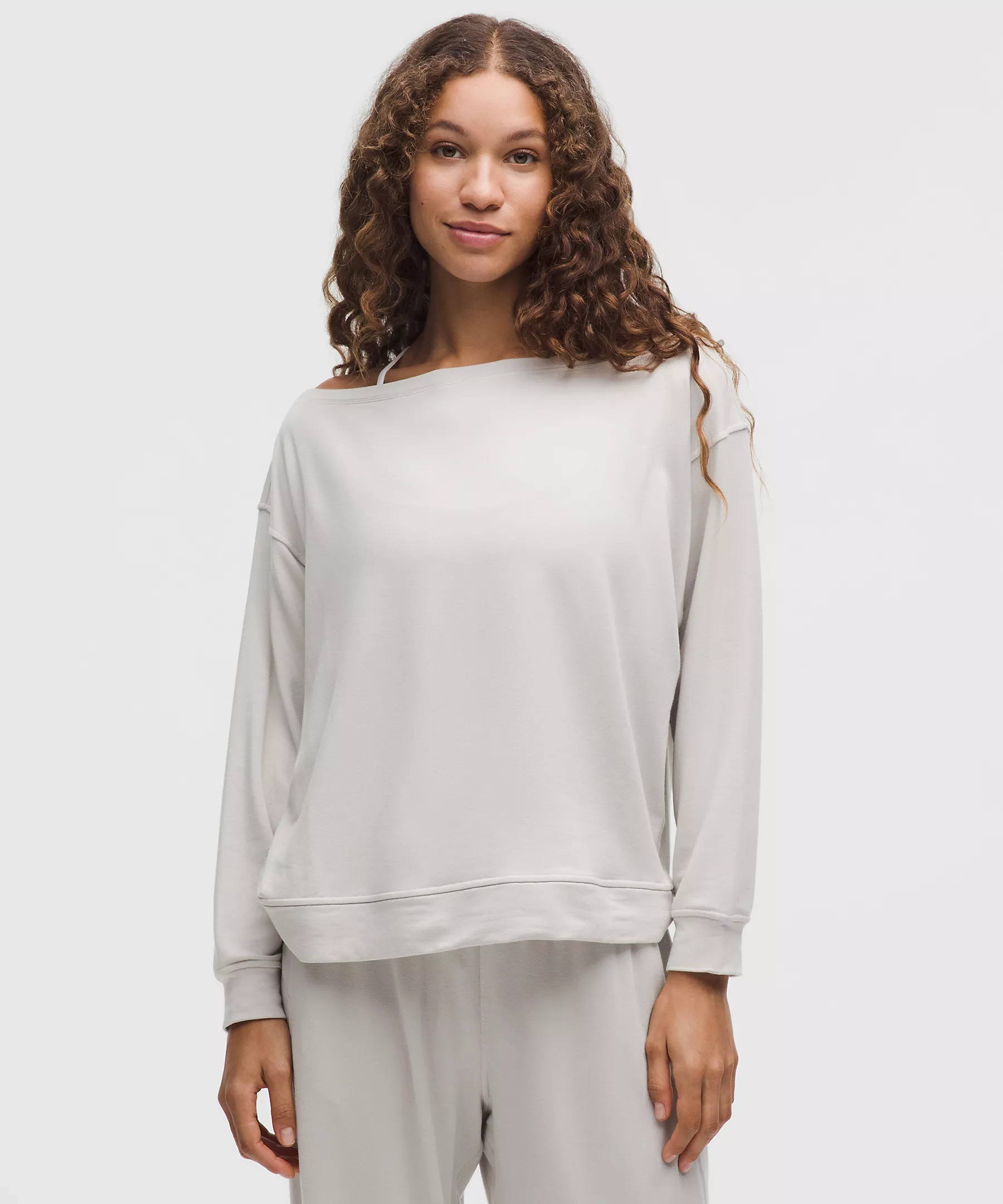 BeCalm Oversized Boatneck Long-Sleeve Shirt | Lululemon (US)