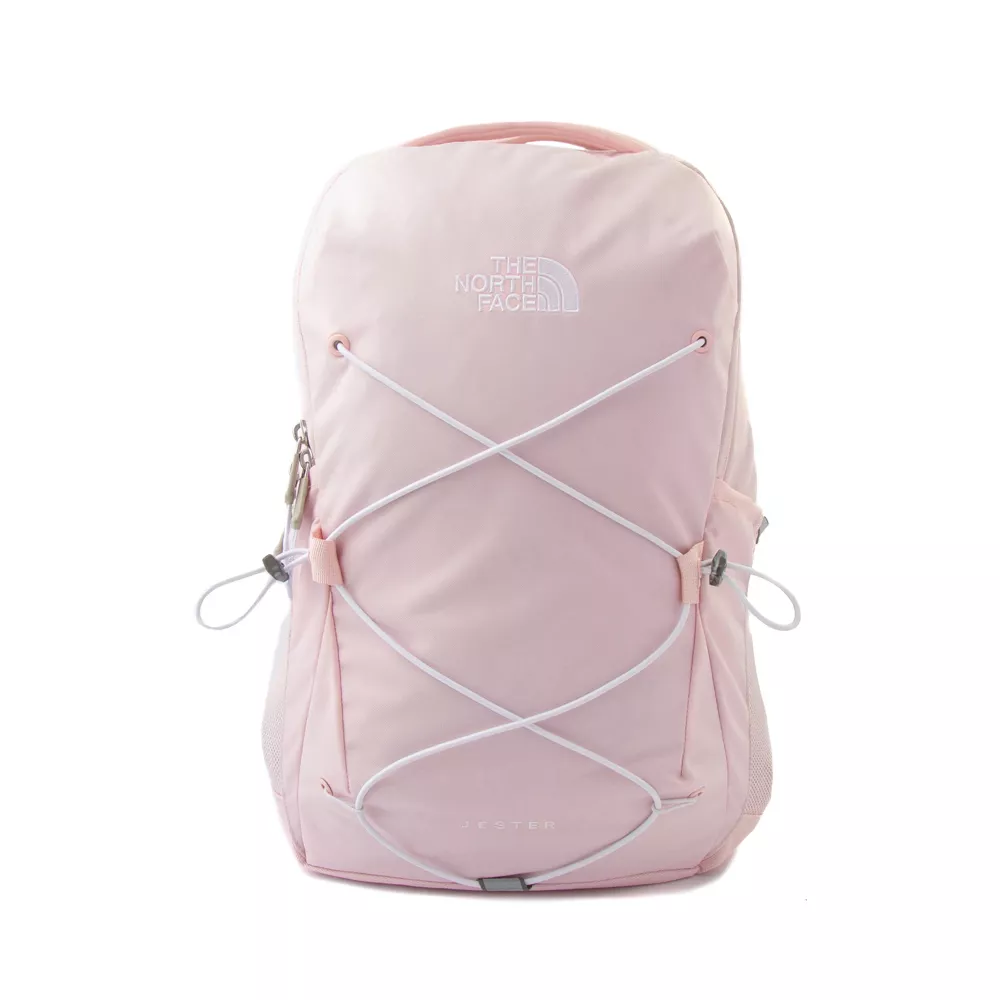 White and pink north face backpack sale