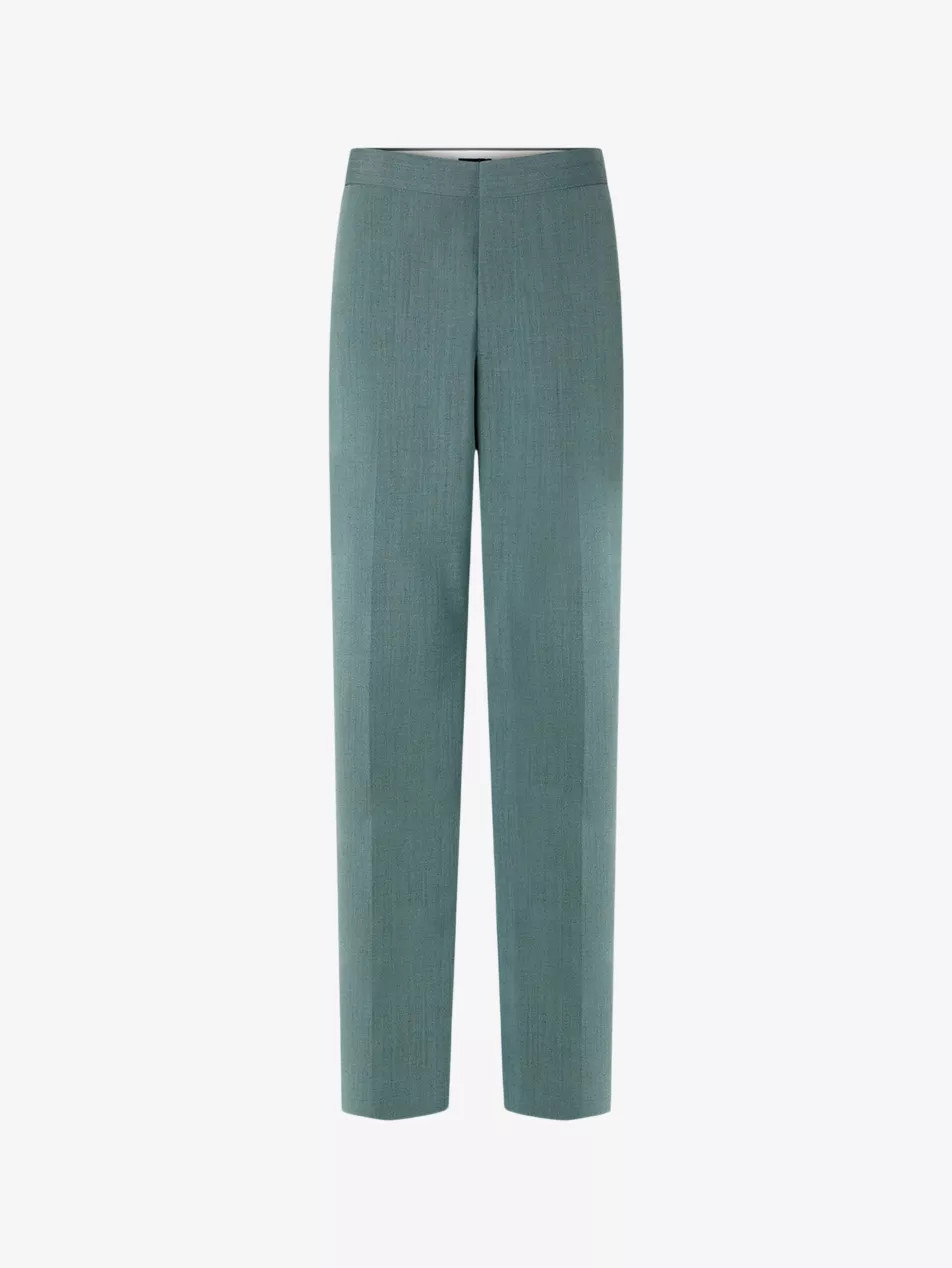 Valencia straight-leg high-rise wool-blend trousers | Selfridges