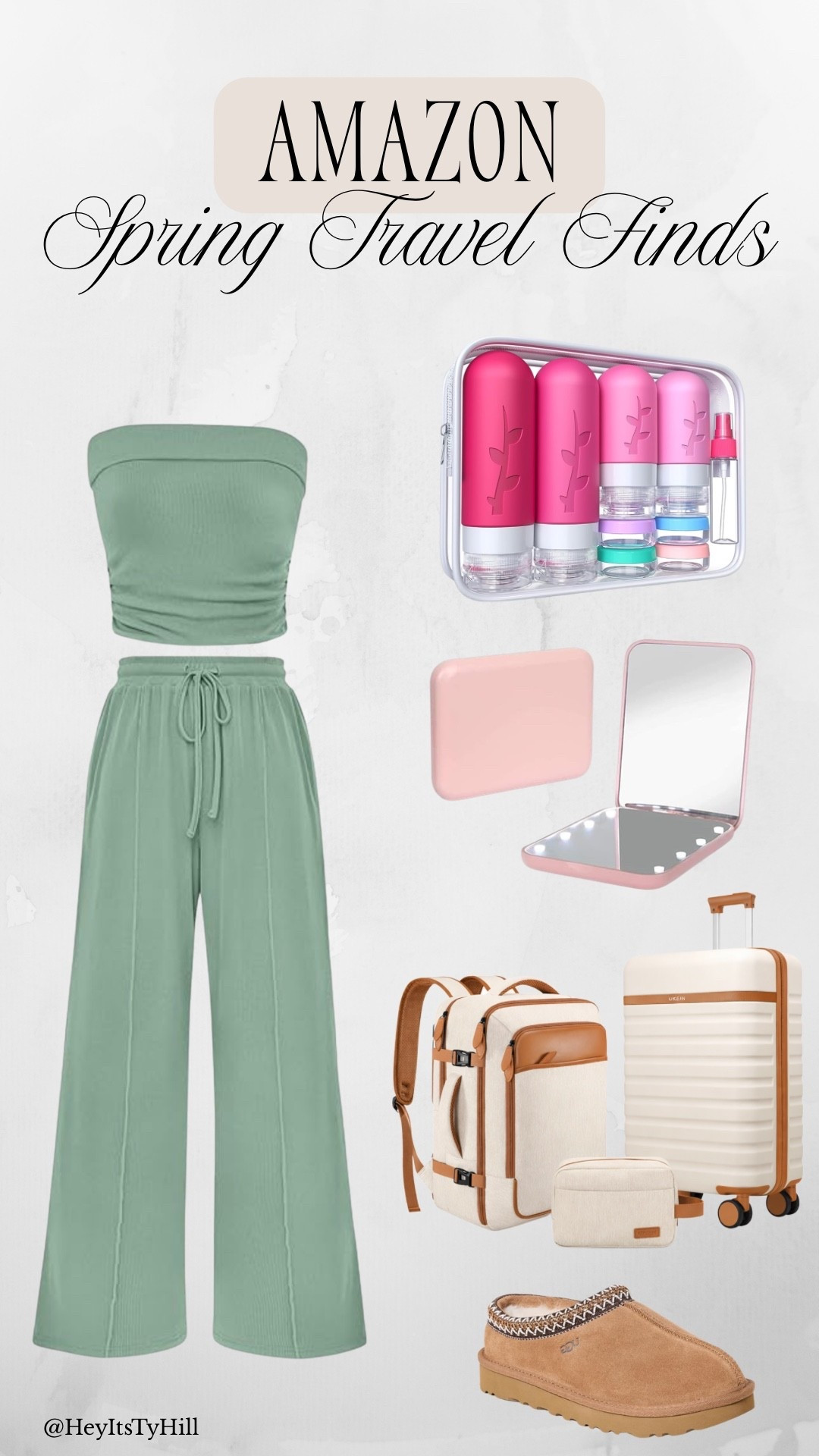Spring travel lineup is looking so good 🌿✈️

Comfy matching sets, smart packing essentials, and those little must haves that make traveling feel effortless. Perfect for airport days, weekend getaways, and staying organized without sacrificing style.

These are the pieces I always reach for, and they just make every trip easier 🤍

#travelessentials #springtravel #airportoutfit #travelstyle #packingmusthaves #carryonessentials #traveloutfits #vacationready #organizedtravel #amazonfinds

#LTKTravel #LTKootd #LTKSeasonal