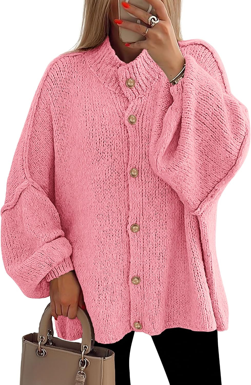 PRETTYGARDEN Women's Oversized Chunky Cardigan Sweaters | Amazon (US)