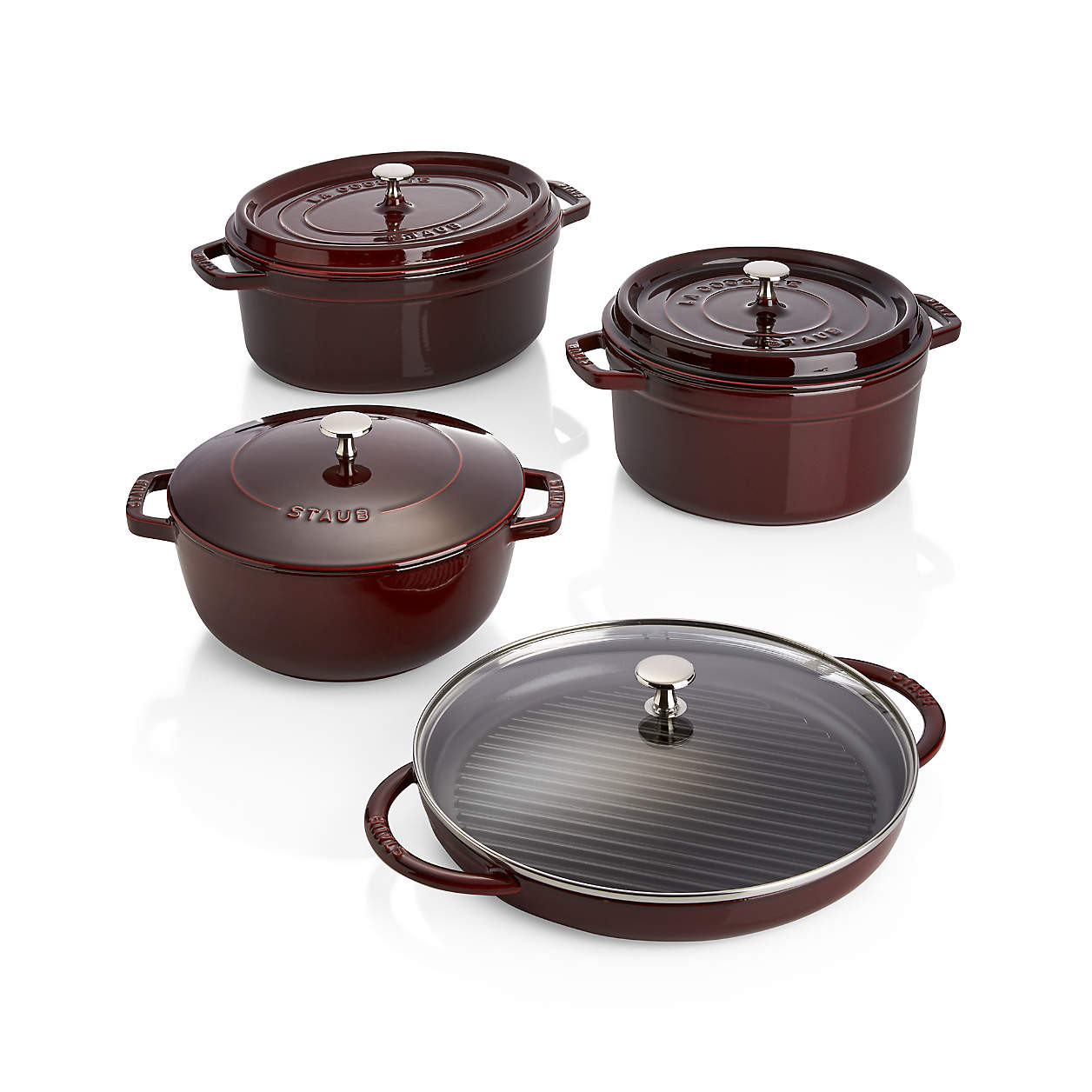 Staub 3.75-Qt. Grenadine Essential French Oven + Reviews | Crate & Barrel | Crate & Barrel