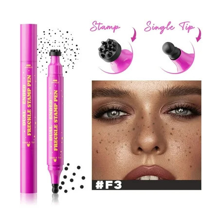 EDHITNR Double-Ended Freckle Pen, Gourd Head Natural Water Makeup Tool for Realistic Dots, Waterproof Long-Lasting Cosmetic Pen for Face Cheek Nose Freckles | Walmart (US)