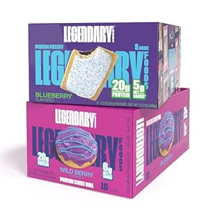 Legendary Foods High Protein Snack Bundle - Protein Pastry Blueberry 8-Pack and Wild Berry Sweet ... | Amazon (US)