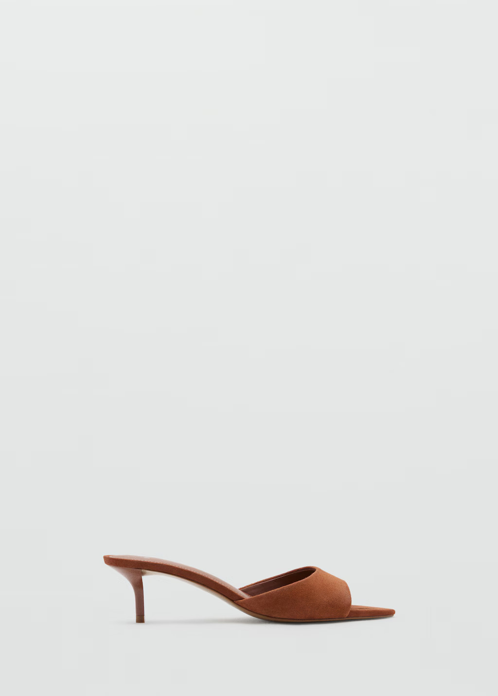 Kitten-heel leather sandal - Women | MANGO USA | Mango (US/MX/AU)