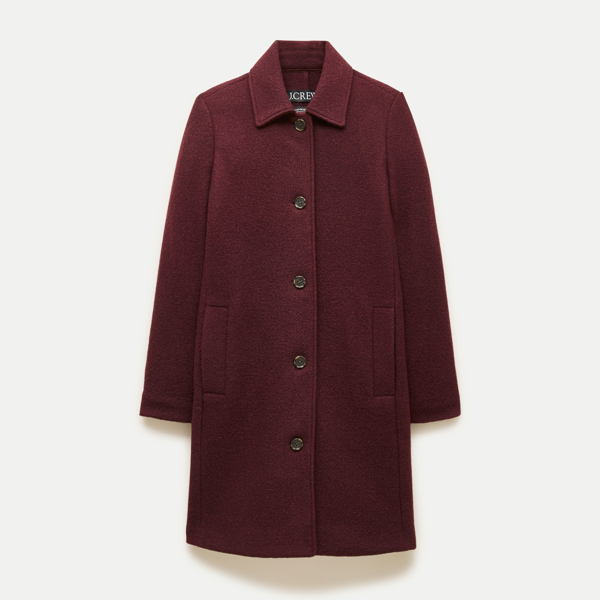 Petite car coat in Italian boiled wool | J. Crew US