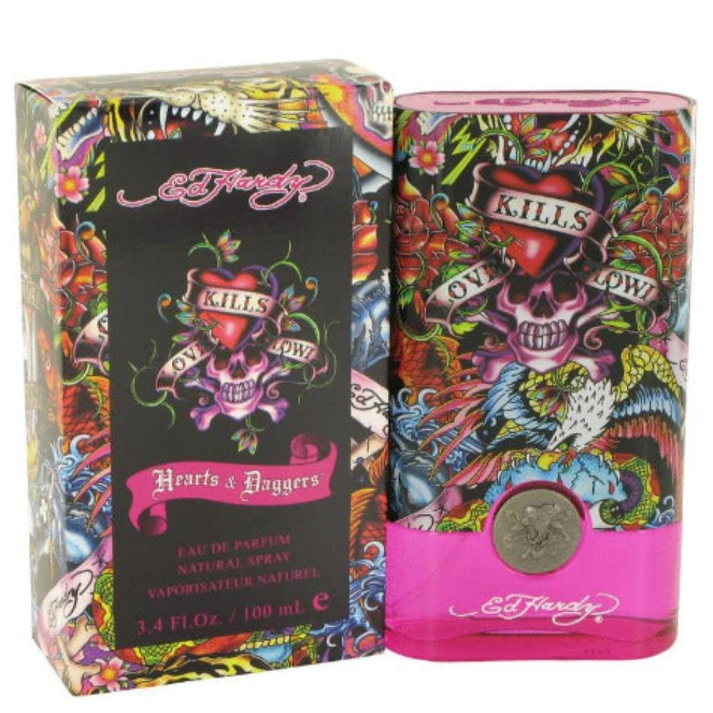 2PCS Combo Ed Hardy Hearts & Daggers Eau De Parfum Christian Audigier Women's Perfume 3.4 Oz | Shop Simon