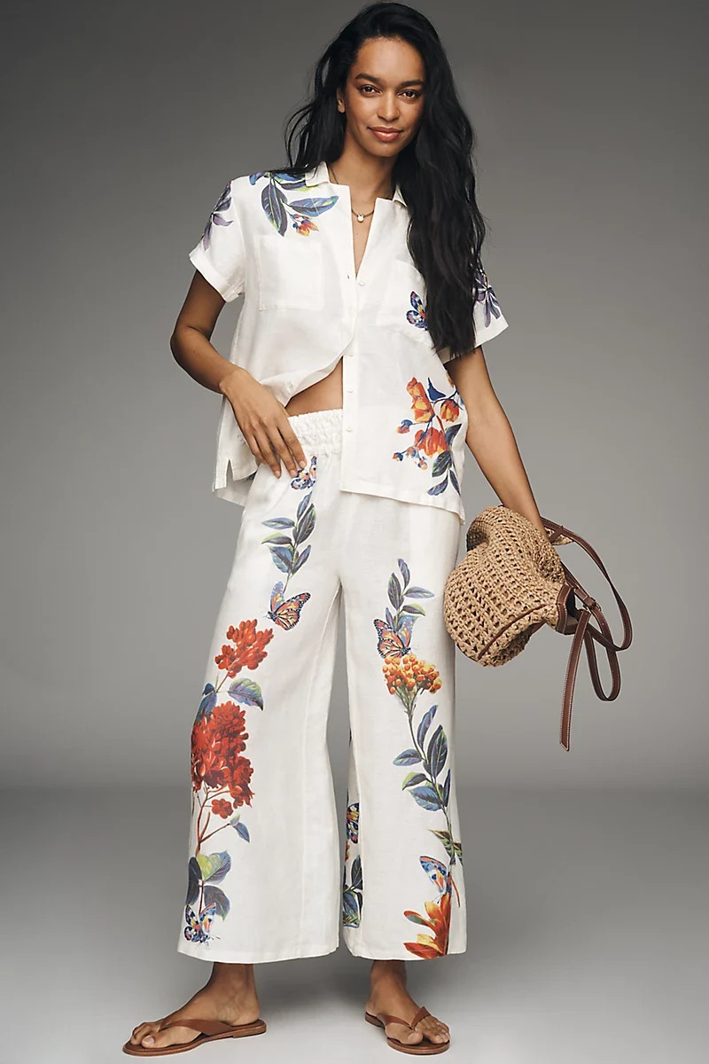 Somerset 100% Linen Pull-On Pants | Shop Simon