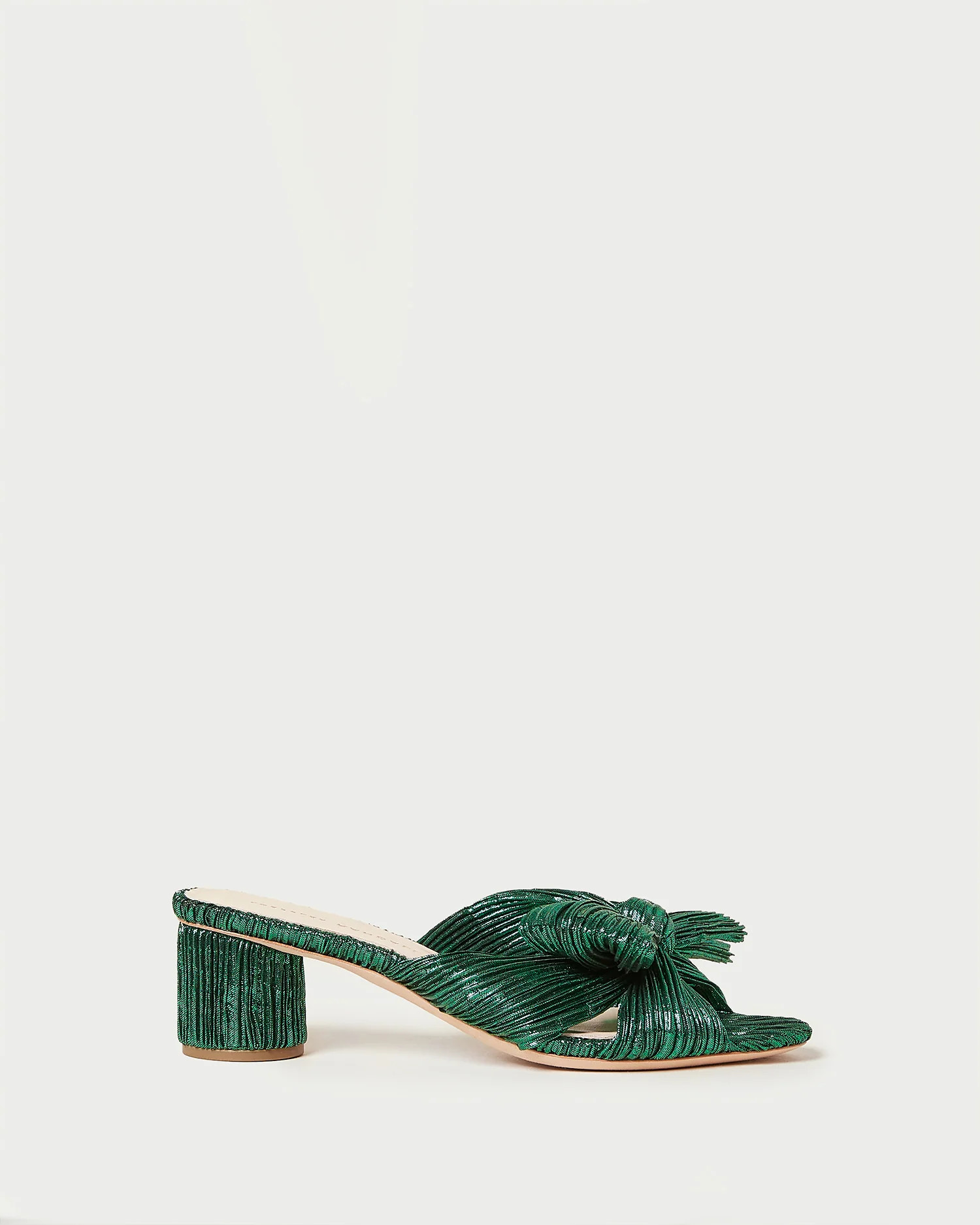 Emilia Emerald Pleated Bow Heel | Loeffler Randall