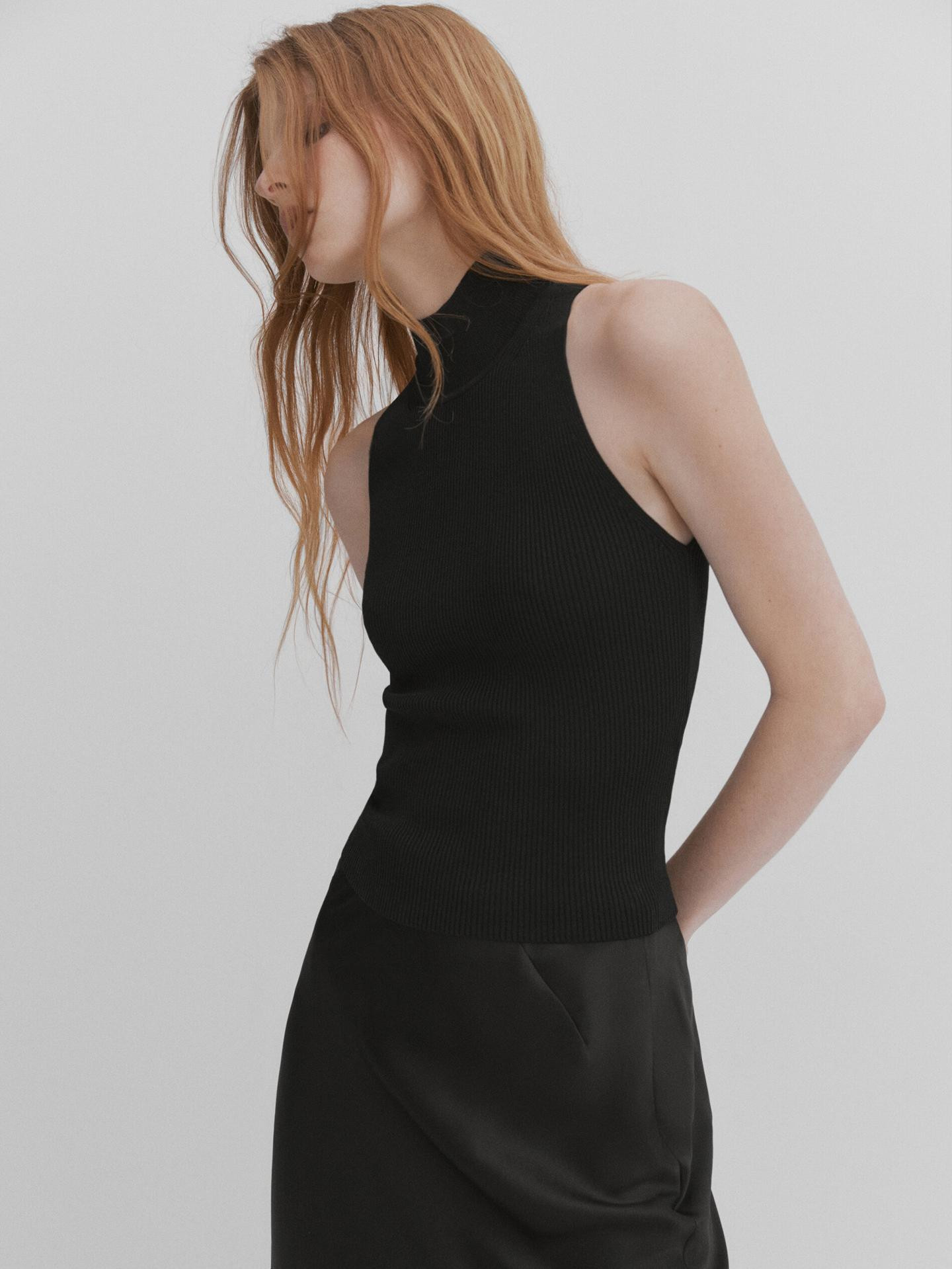 Long satin skirt - Studio | Massimo Dutti US