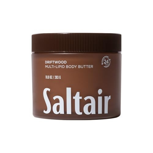 Saltair Multi-Lipid Body Butter – Hydrating 24-Hour Moisture – Body Cream for Soft Skin & Barrier Support – Ceramides, Coconut Oil & Shea Butter for Dry Skin Care – Driftwood, 10oz | Amazon (US)
