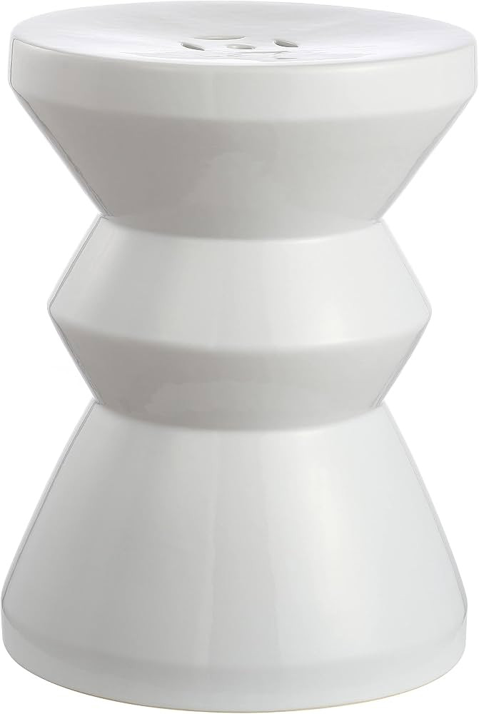 Safavieh ACS4576A Home Larsa Light Blue Ceramic 19-inch Indoor/Outdoor Side Table Garden Stool | Amazon (US)