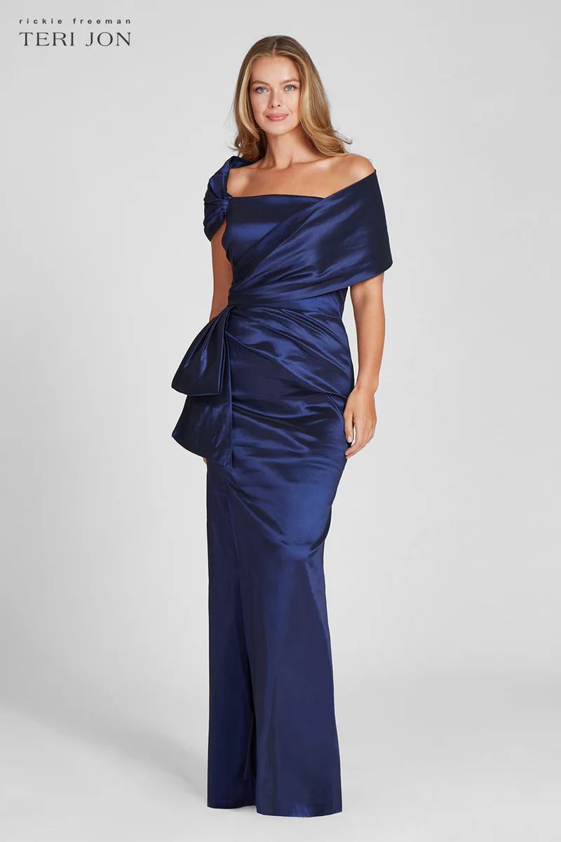 Taffeta Asymmetrical Gown | TERIJON