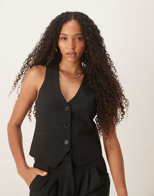 ASOS DESIGN waistcoat in black | ASOS (Global)